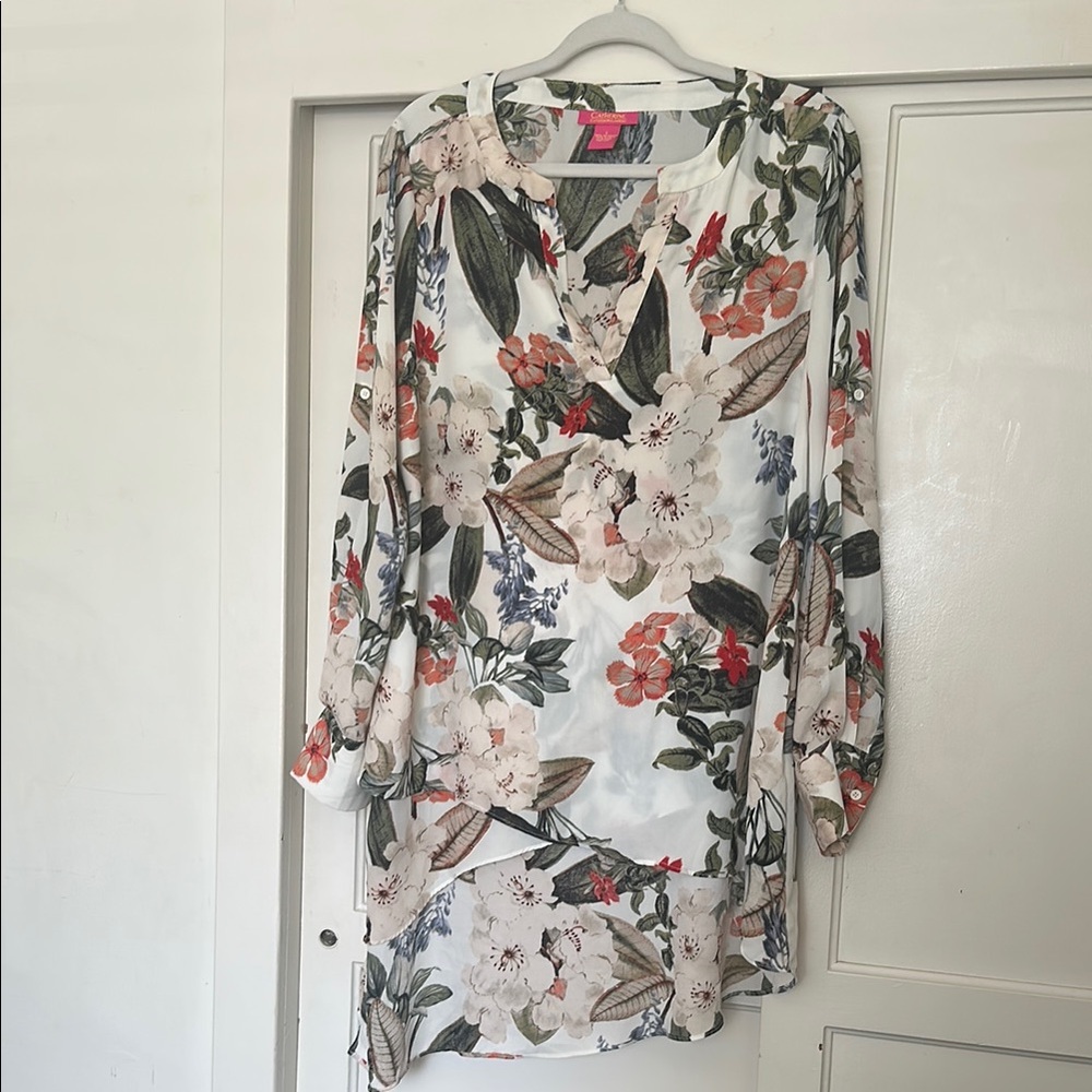 Catherine Malandrino Multicolor Floral Blouse